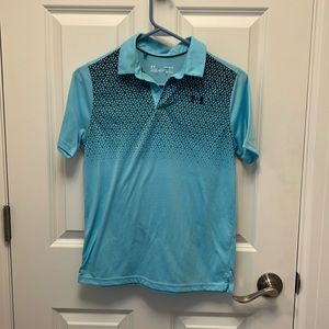 Under Armour polo- light blue- boys L
